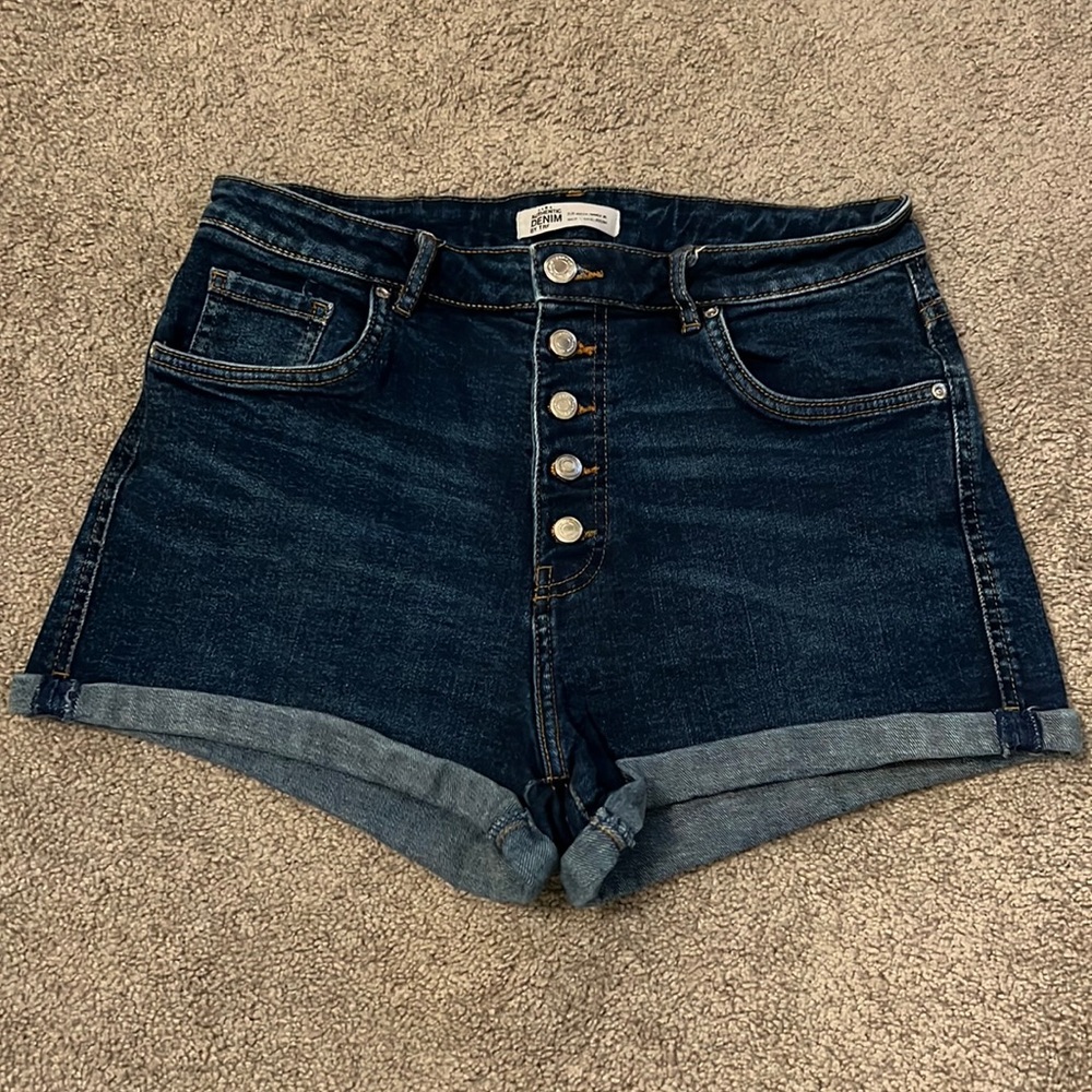 Zara high waisted denim shorts